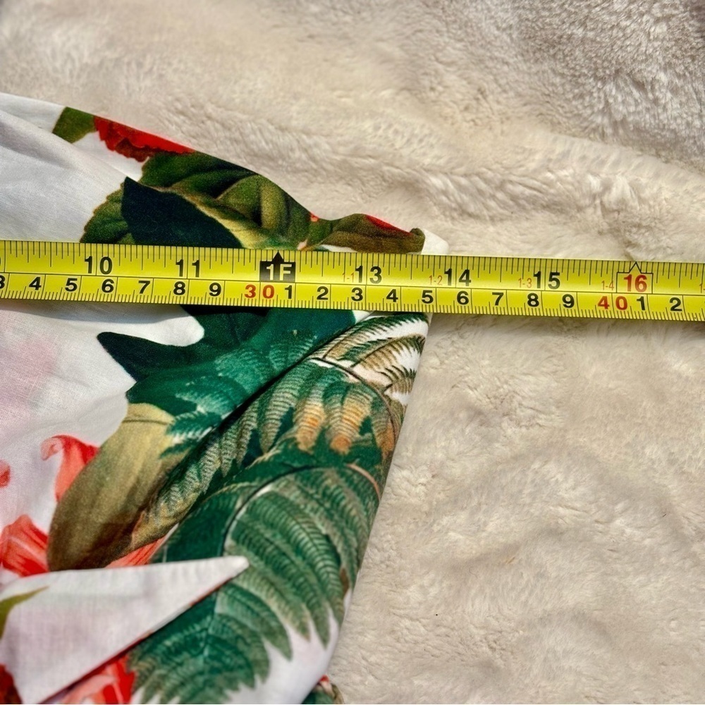 NWT Gianni Bini Dress Size 0 Charlotte Halter Ivory Tropical 100% Cotton Floral - Picture 12 of 14